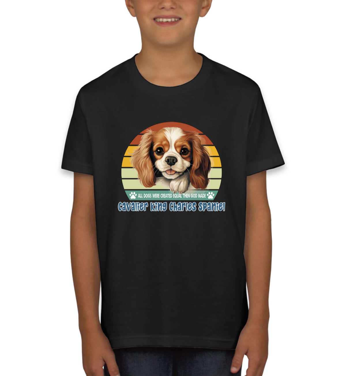 All Dogs Were Created Equal Cavalier King Charles Spaniel Youth T-shirt