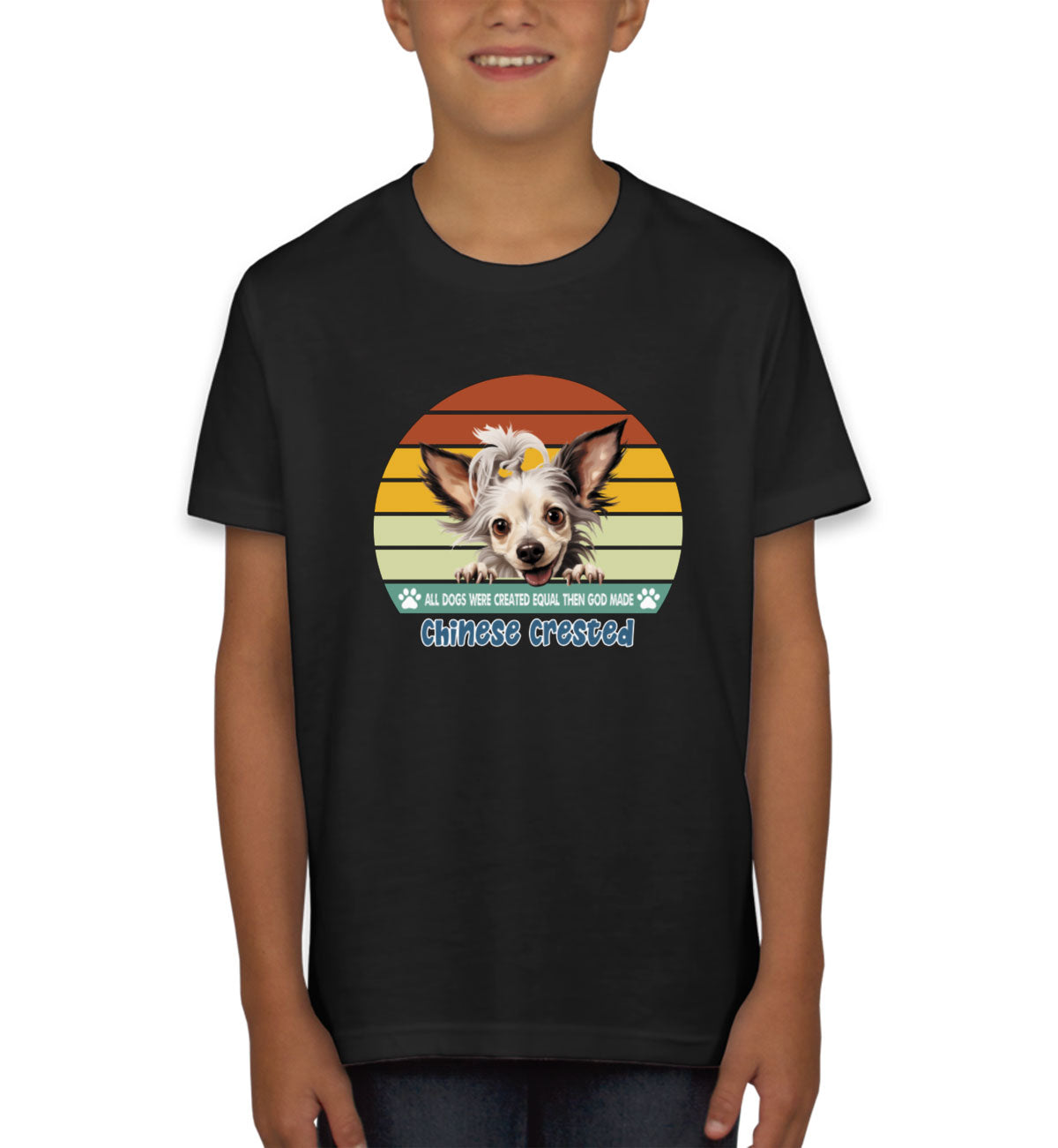 All Dogs Were Created Equal Chinese Crested Youth T-shirt