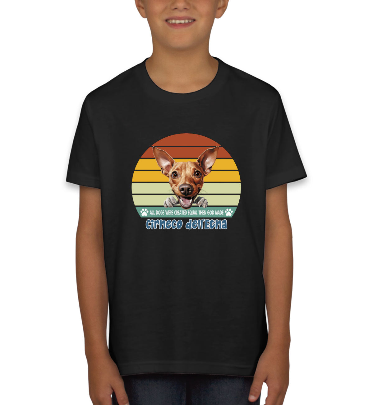All Dogs Were Created Equal Cirneco Dell'Etna Youth T-shirt