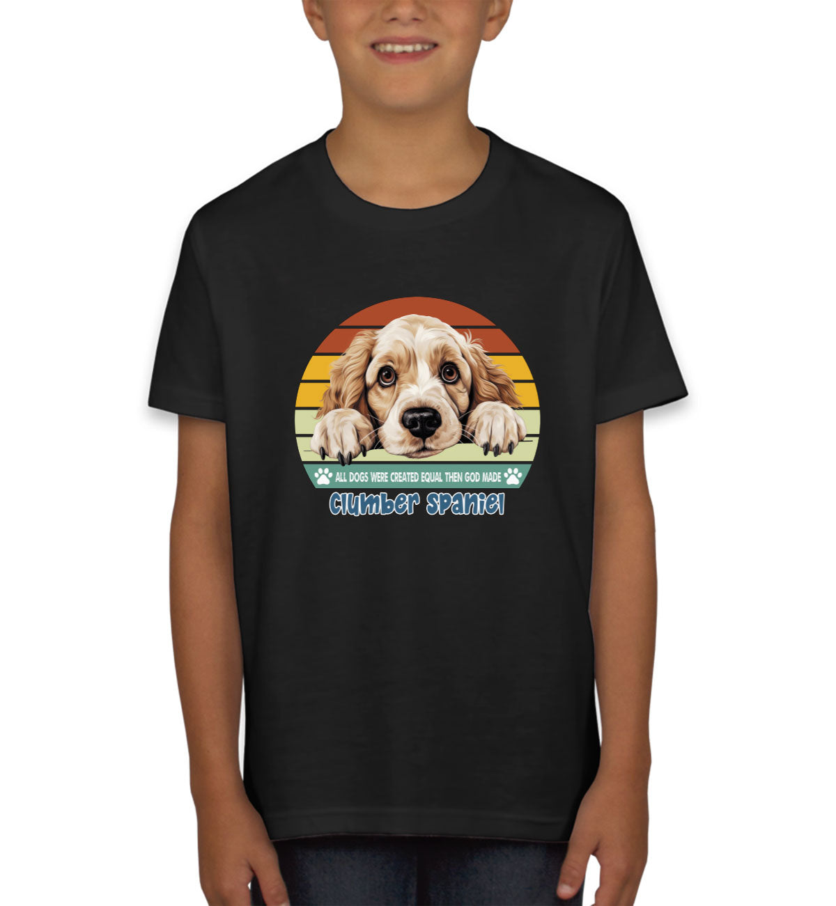 All Dogs Were Created Equal Clumber Spaniel Youth T-shirt