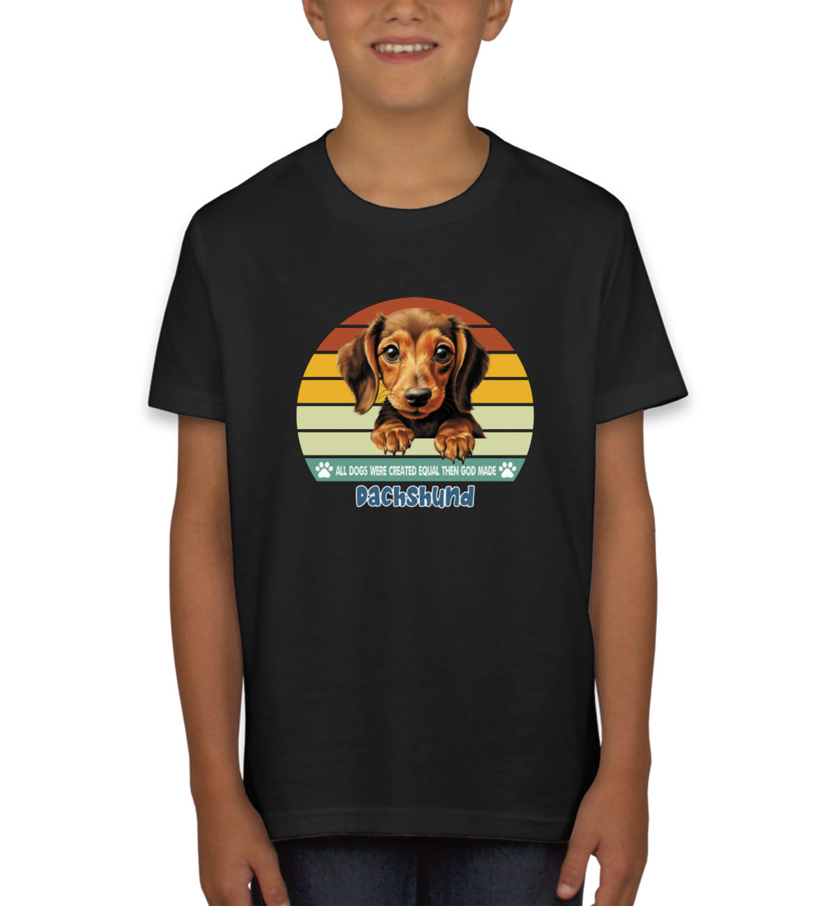 All Dogs Were Created Equal Dachshund Youth T-shirt