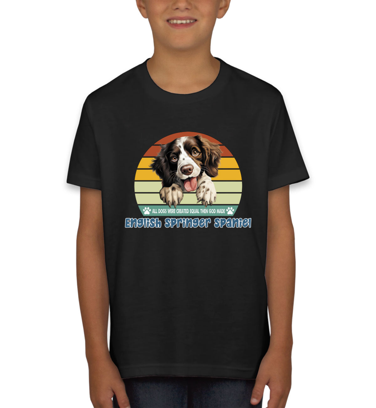 All Dogs Were Created Equal English Springer Spaniel Youth T-shirt