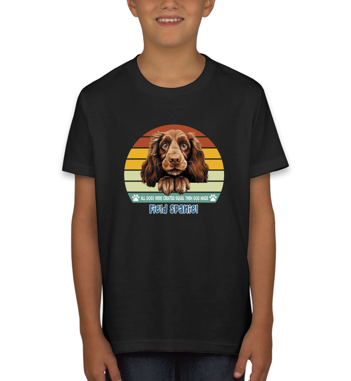 All Dogs Were Created Equal Field Spaniel Youth T-shirt