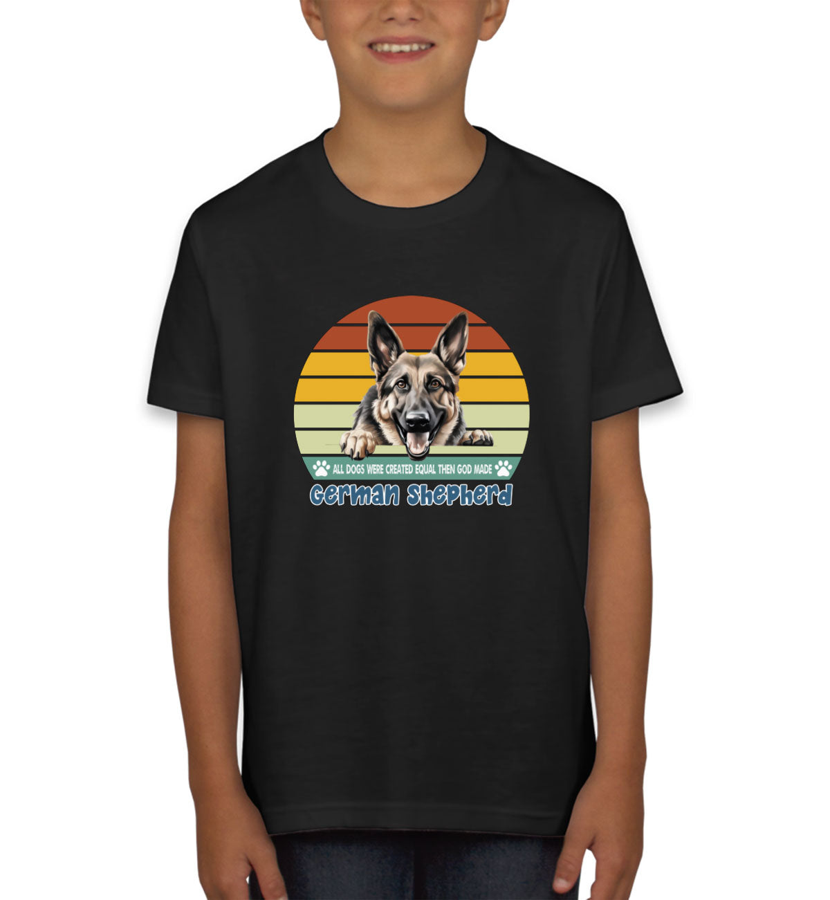 All Dogs Were Created Equal German Shepherd Youth T-shirt