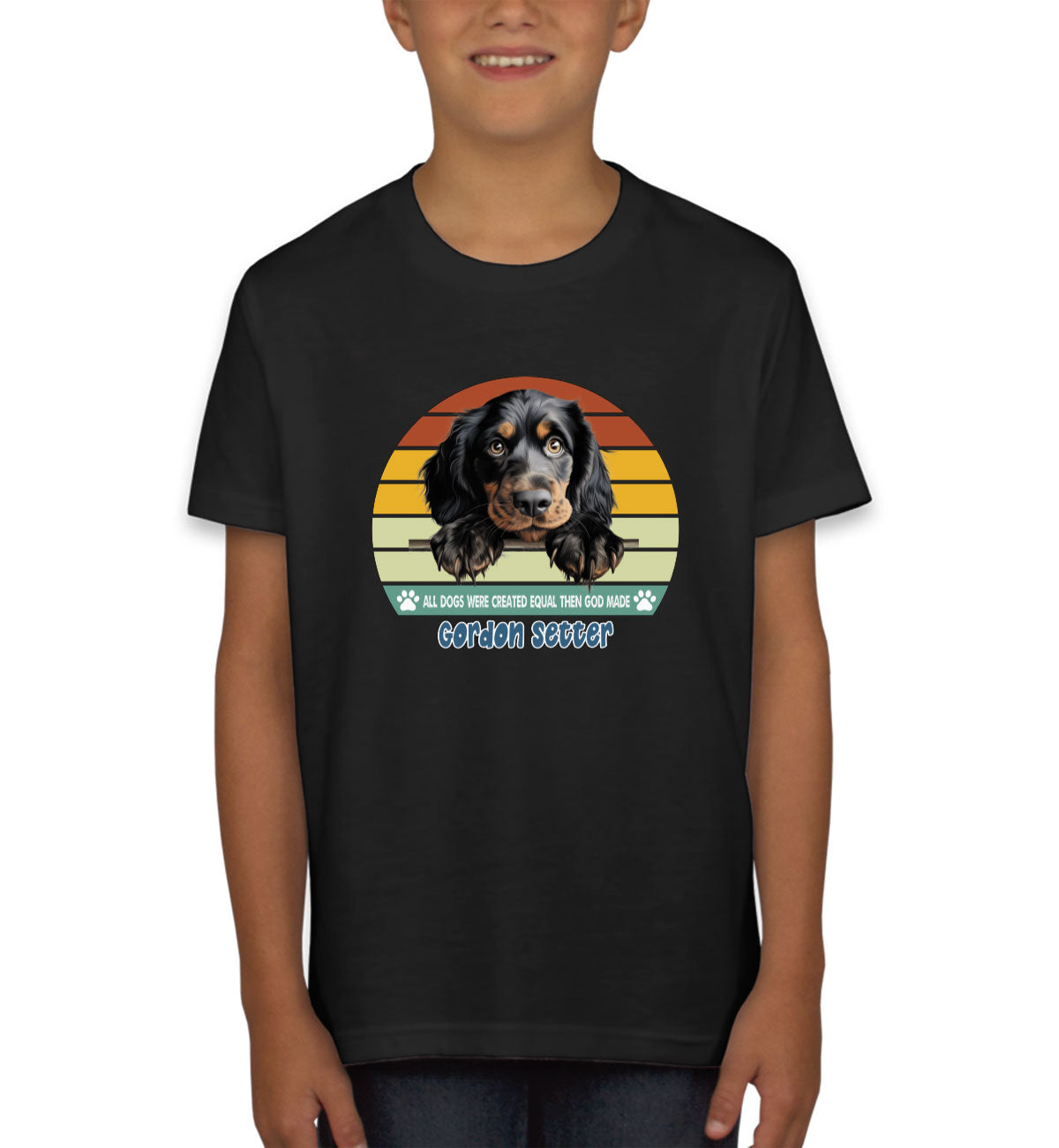 All Dogs Were Created Equal Gordon Setter Youth T-shirt