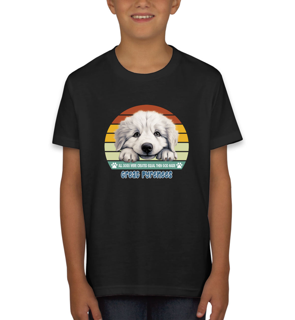 All Dogs Were Created Equal Great Pyrenees Youth T-shirt