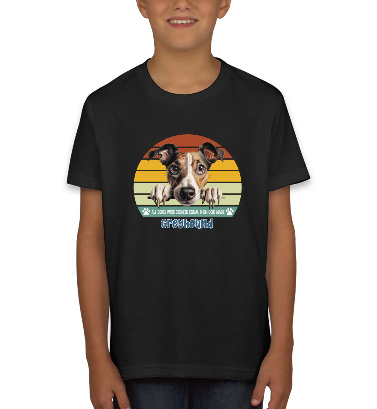 All Dogs Were Created Equal Greyhound Youth T-shirt