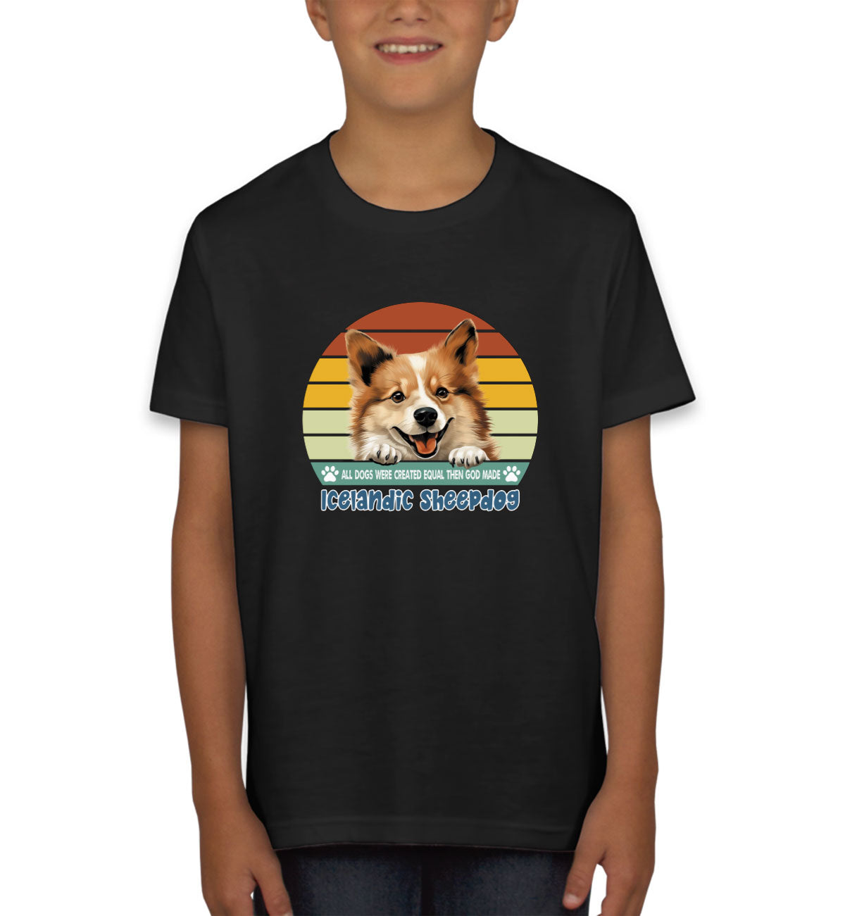 All Dogs Were Created Equal Icelandic Sheepdog Youth T-shirt