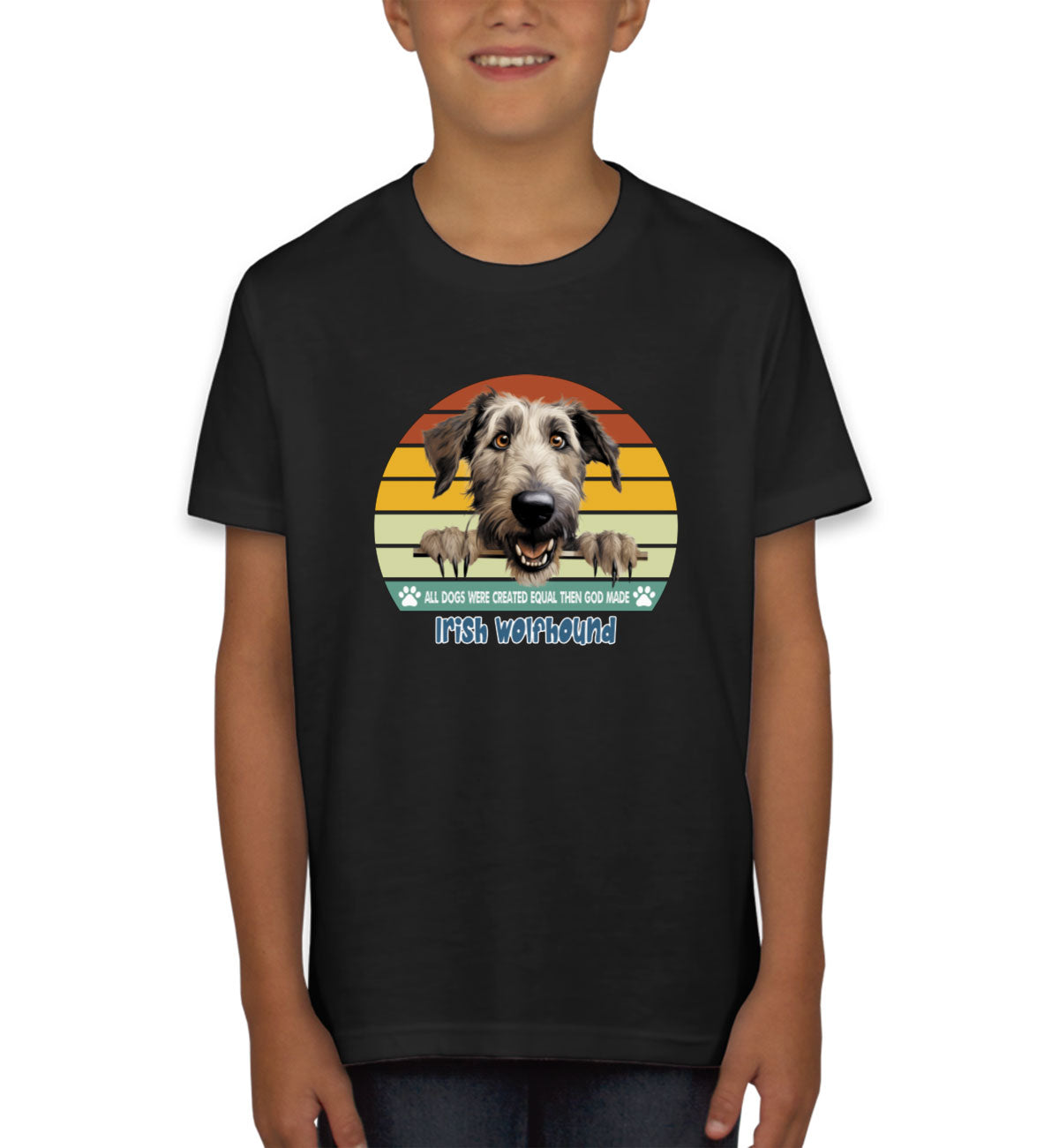 All Dogs Were Created Equal Irish Wolfhound Youth T-shirt