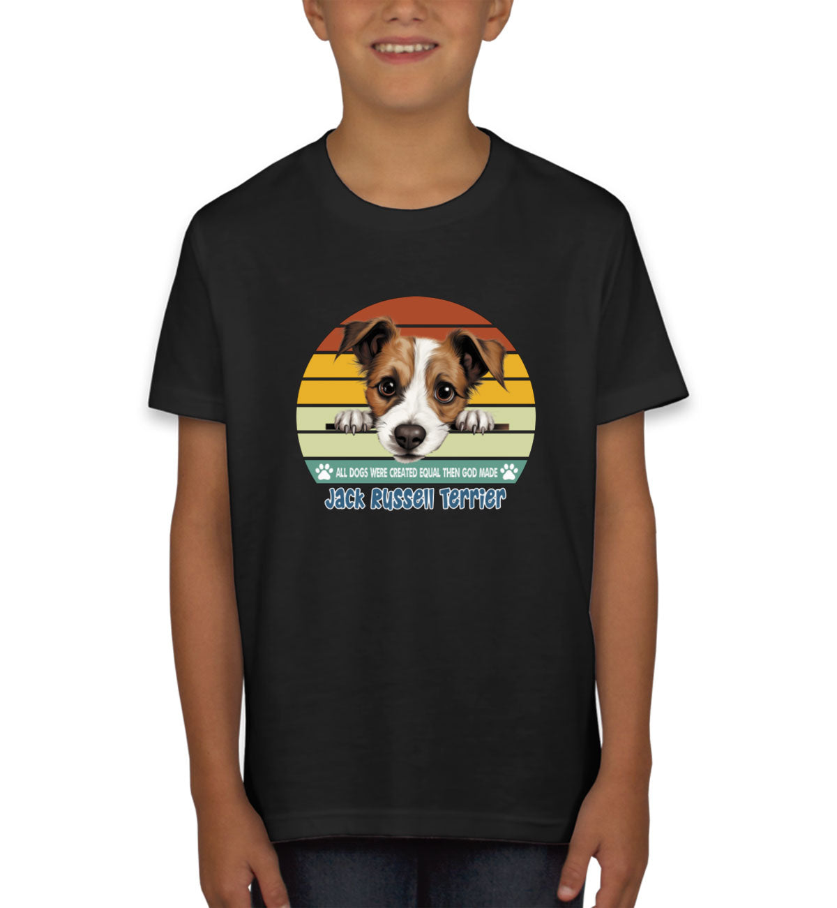 All Dogs Were Created Equal Jack Russell Terrier Youth T-shirt
