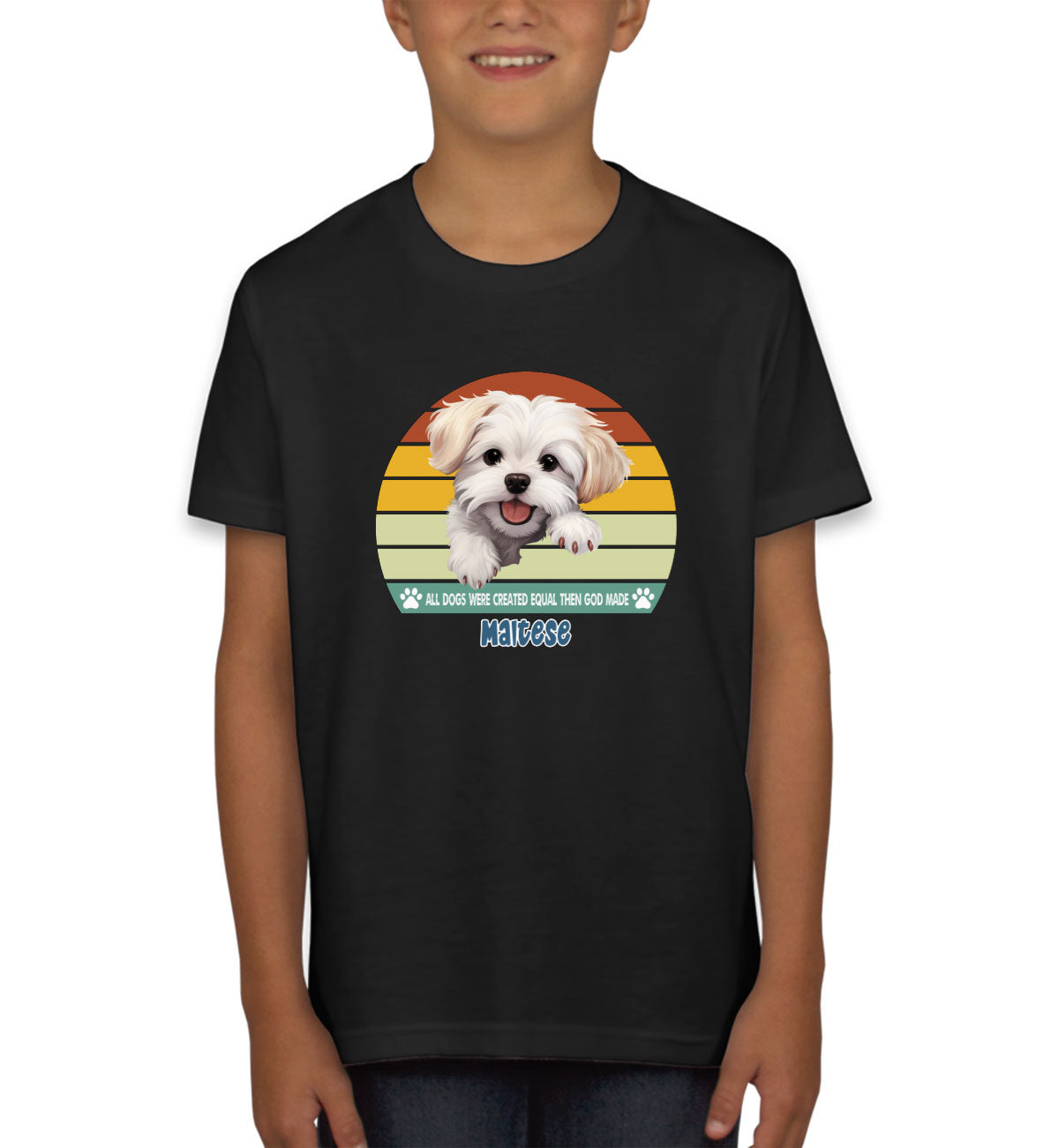 All Dogs Were Created Equal Maltese Youth T-shirt