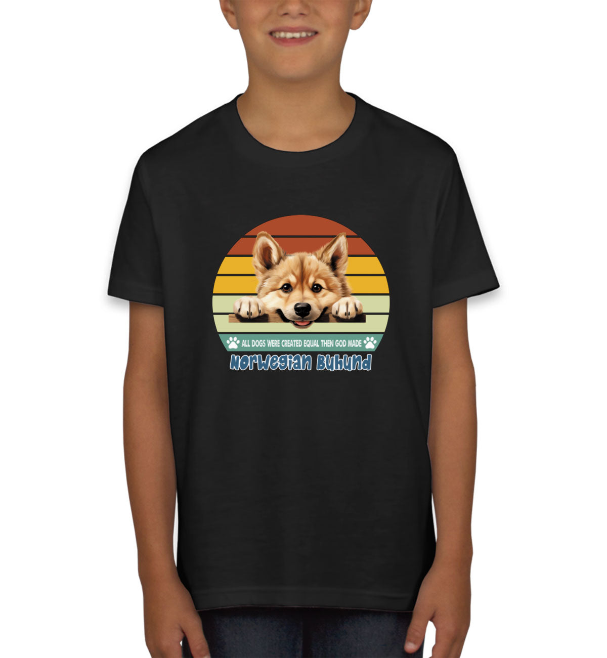 All Dogs Were Created Equal Norwegian Buhund Youth T-shirt