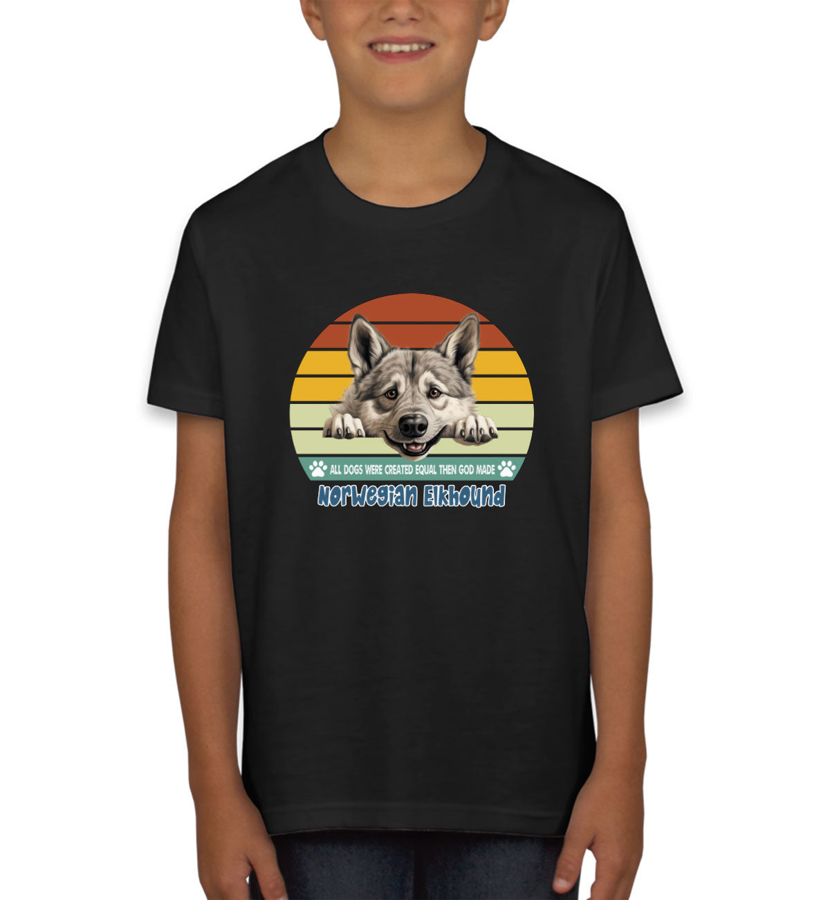 All Dogs Were Created Equal Norwegian Elkhound Youth T-shirt