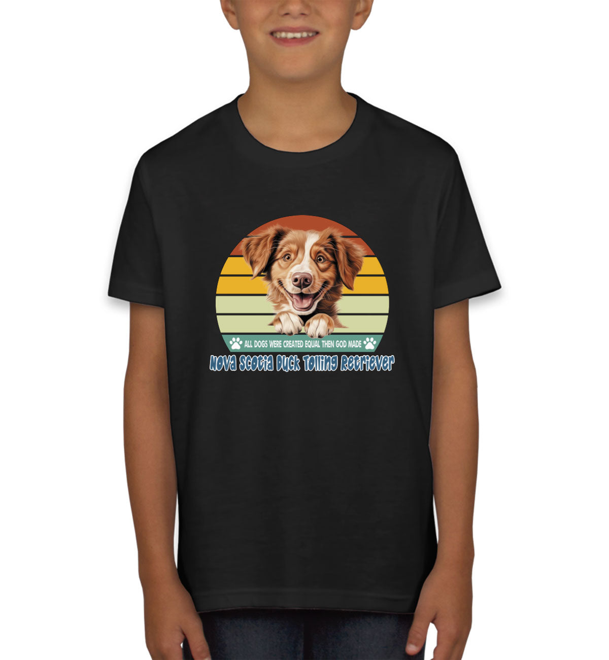 All Dogs Were Created Equal Nova Scotia Duck Tolling Retriever Youth T-shirt