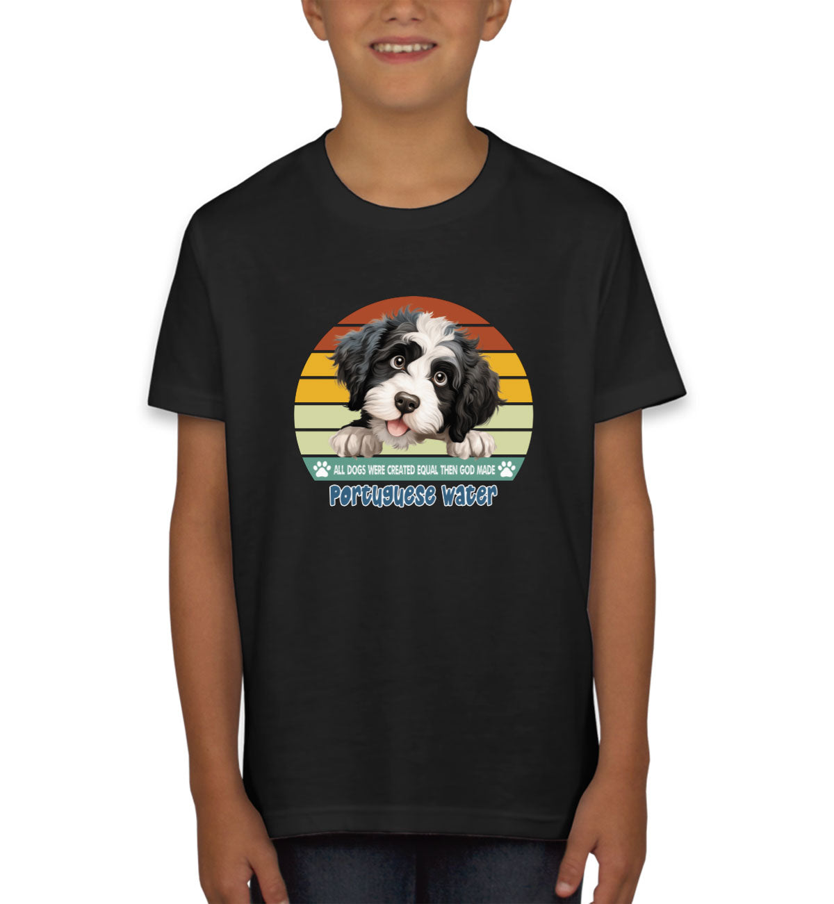 All Dogs Were Created Equal Portuguese Water Youth T-shirt