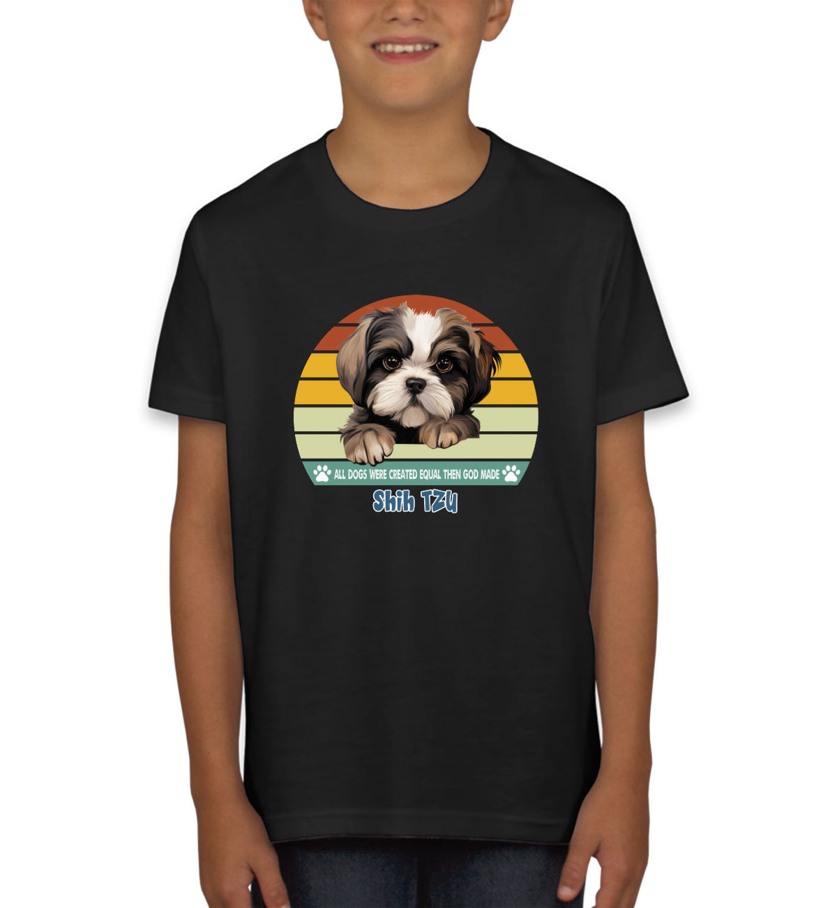 All Dogs Were Created Equal Shih Tzu Youth T-shirt