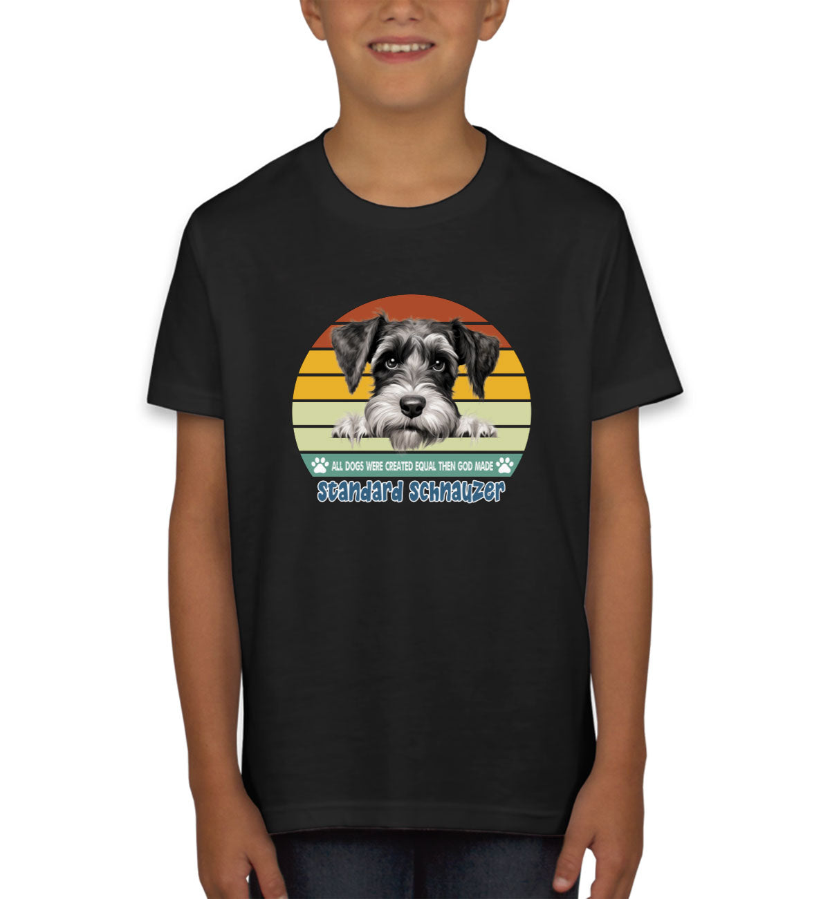 All Dogs Were Created Equal Standard Schnauzer Youth T-shirt