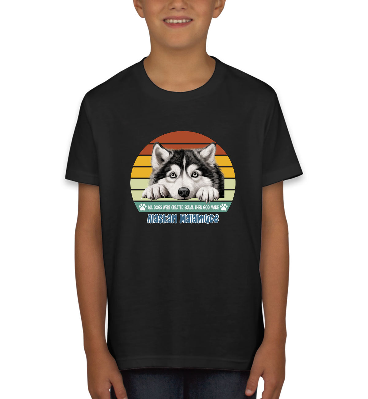 All Dogs Were Created Equal Alaskan Malamute Youth T-shirt