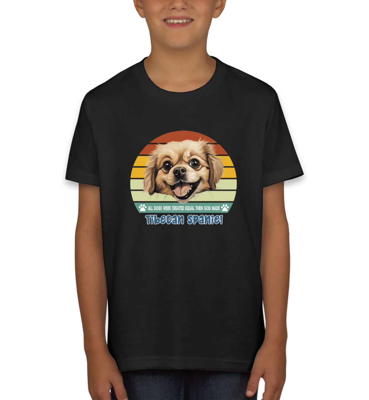 All Dogs Were Created Equal Tibetan Spaniel Youth T-shirt