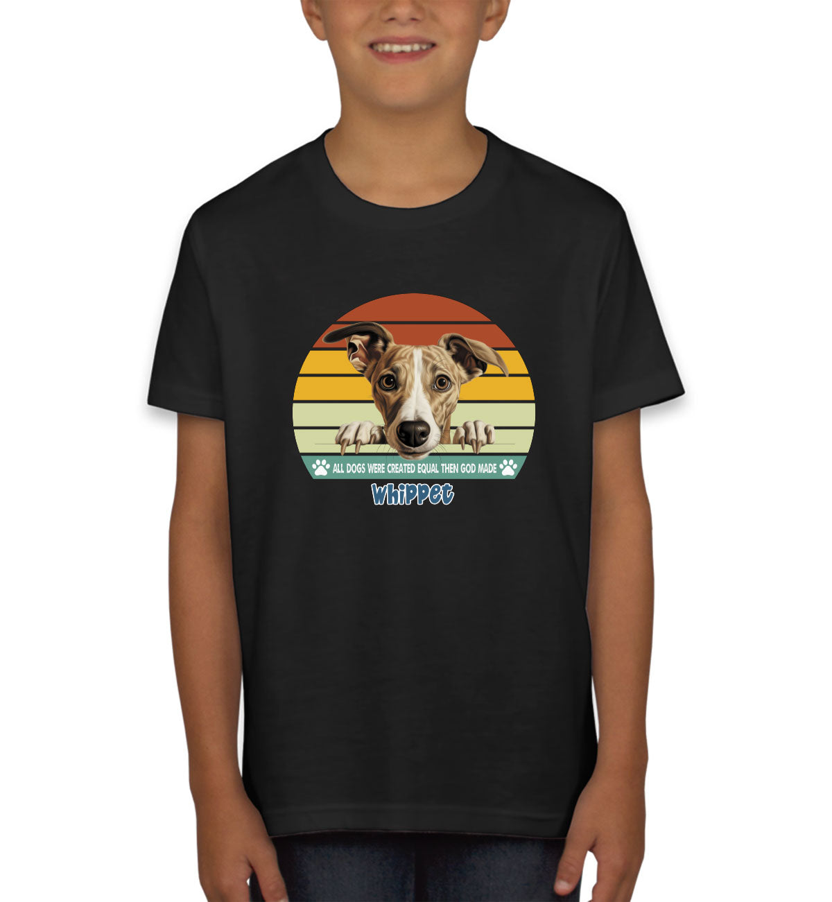 All Dogs Were Created Equal Whippet Youth T-shirt