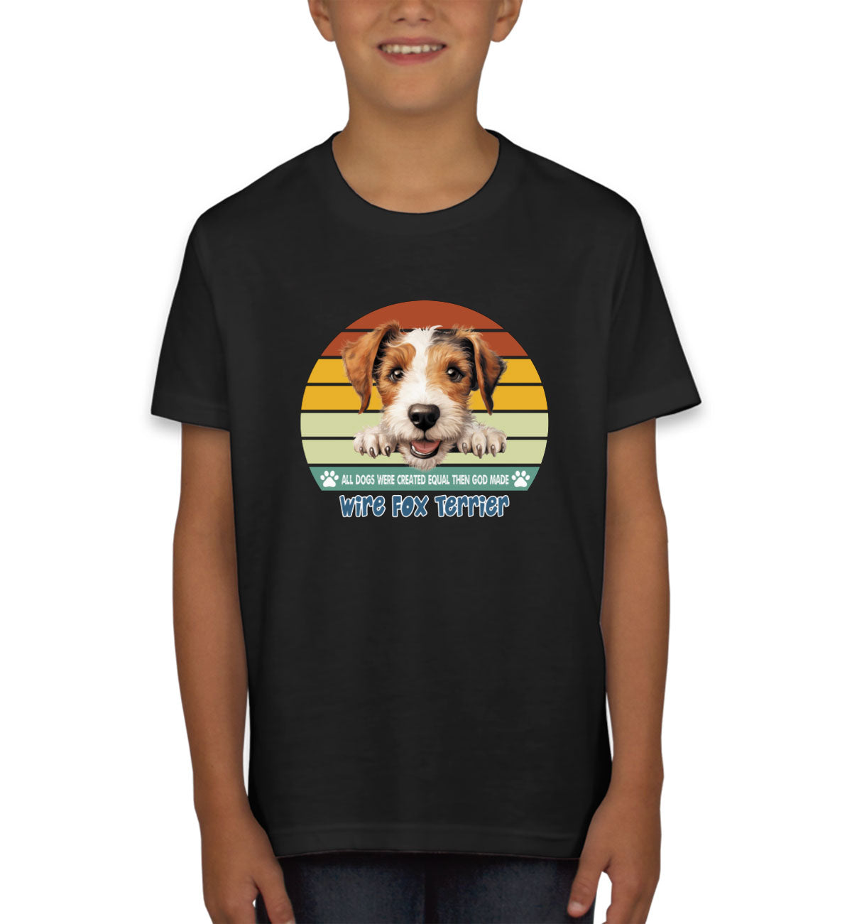 All Dogs Were Created Equal Wire Fox Terrier Youth T-shirt