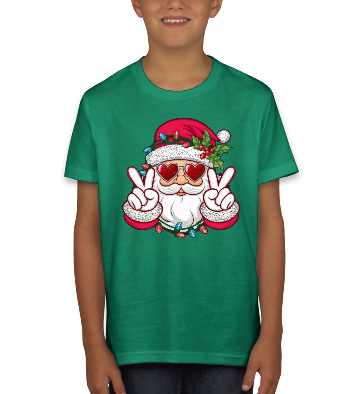 Cool Santa Claus Christmas Youth T-shirt