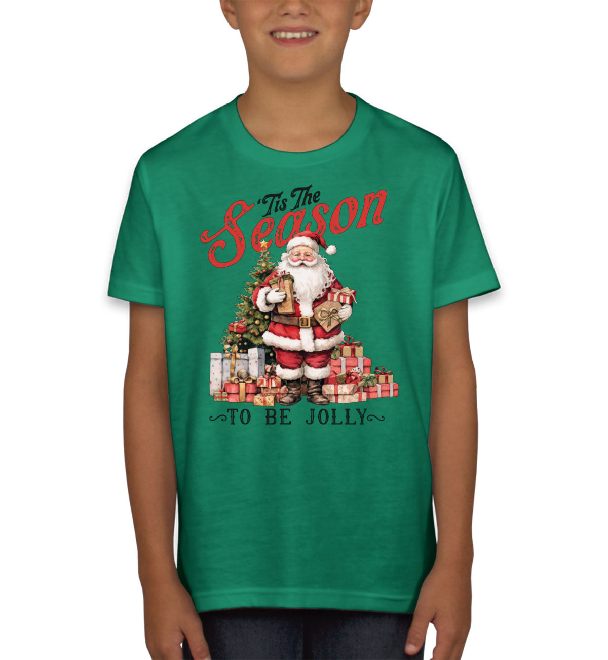 Tis The Season To Be Jolly Christmas Youth T-shirt