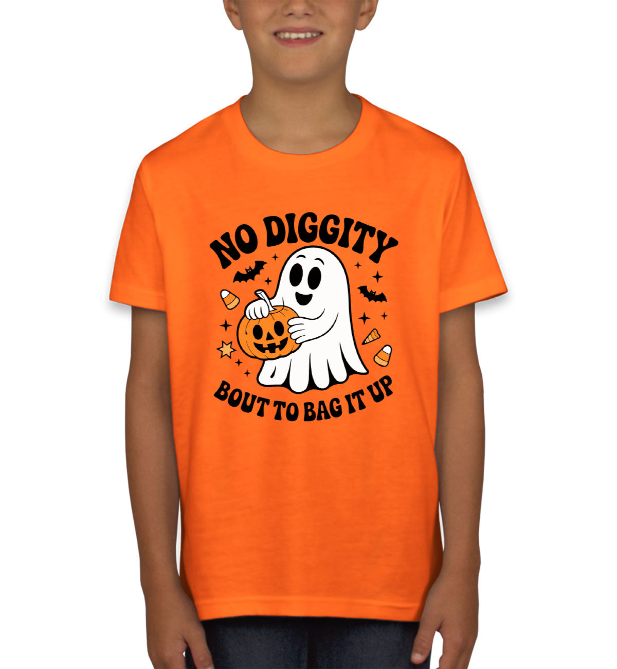 No Diggity Bout To Bag It Up Halloween Youth T-shirt