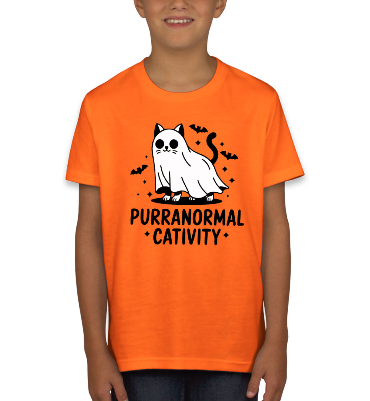 Purranormal Cativity Halloween Youth T-shirt