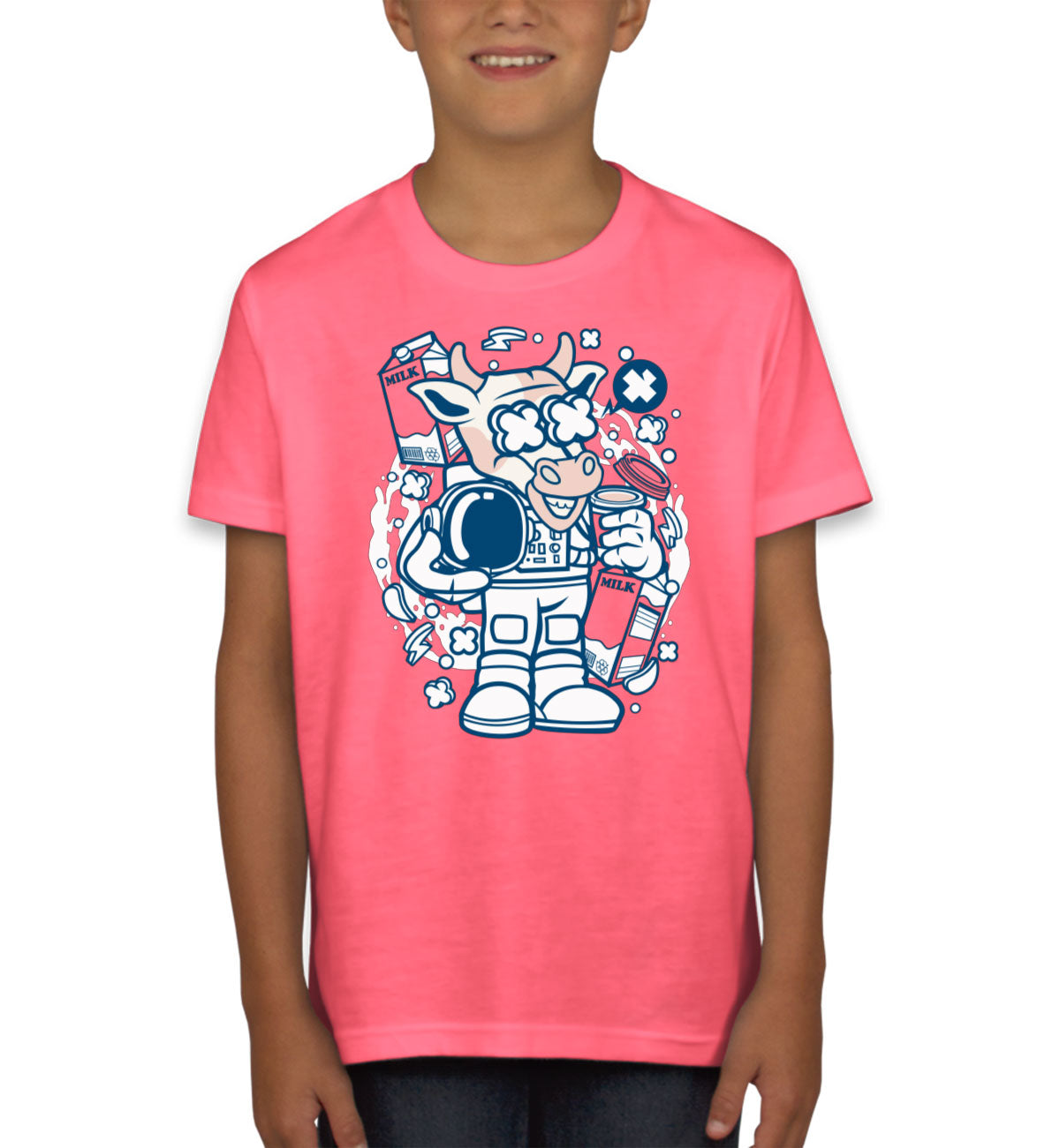 Astronaut Cow Youth T-shirt