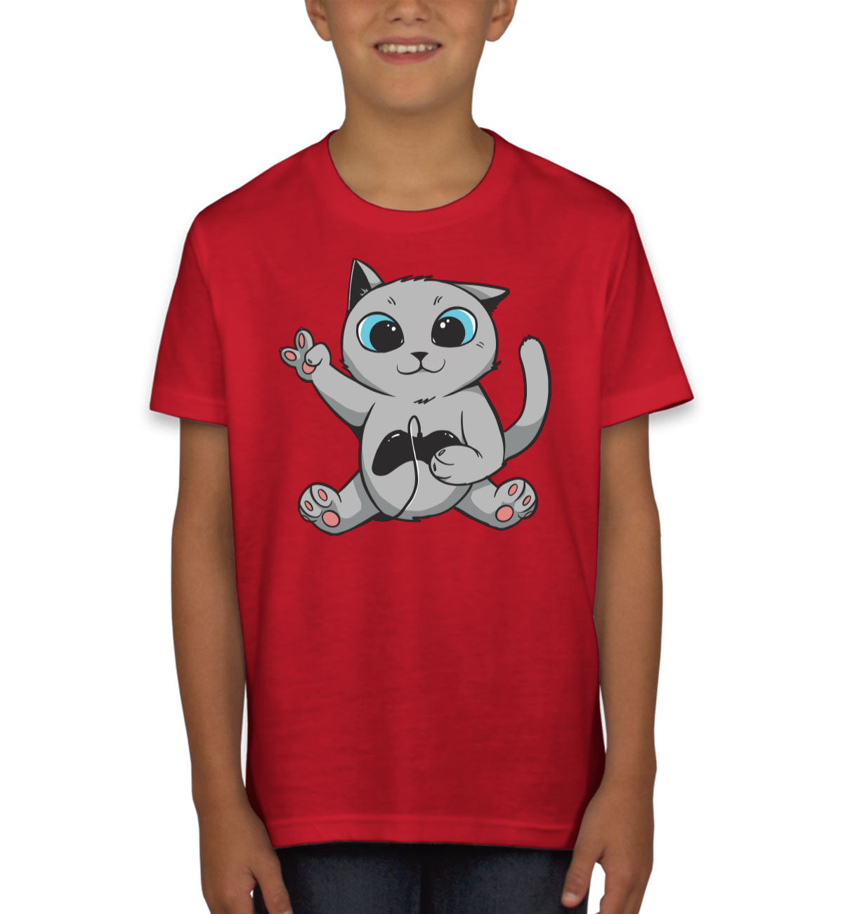 Gamer Cat Youth T-shirt