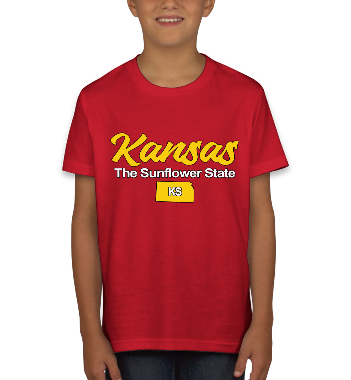 Kansas The Sunflower State Youth T-shirt