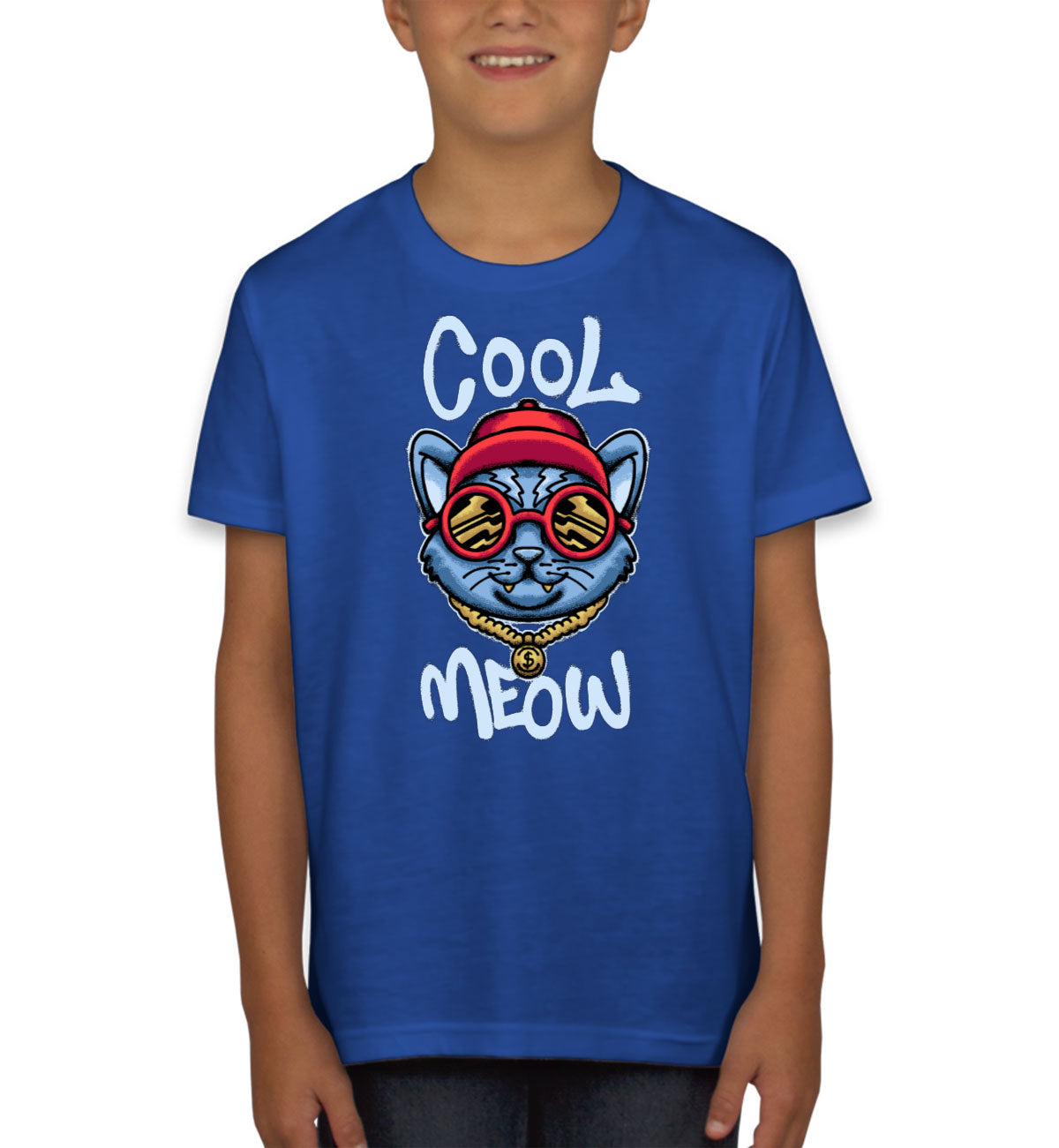 Cool Meow Cat Youth T-shirt