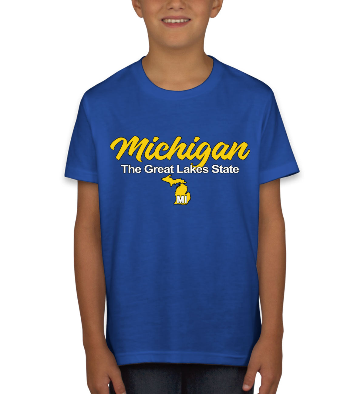 Michigan The Great Lakes State Youth T-shirt