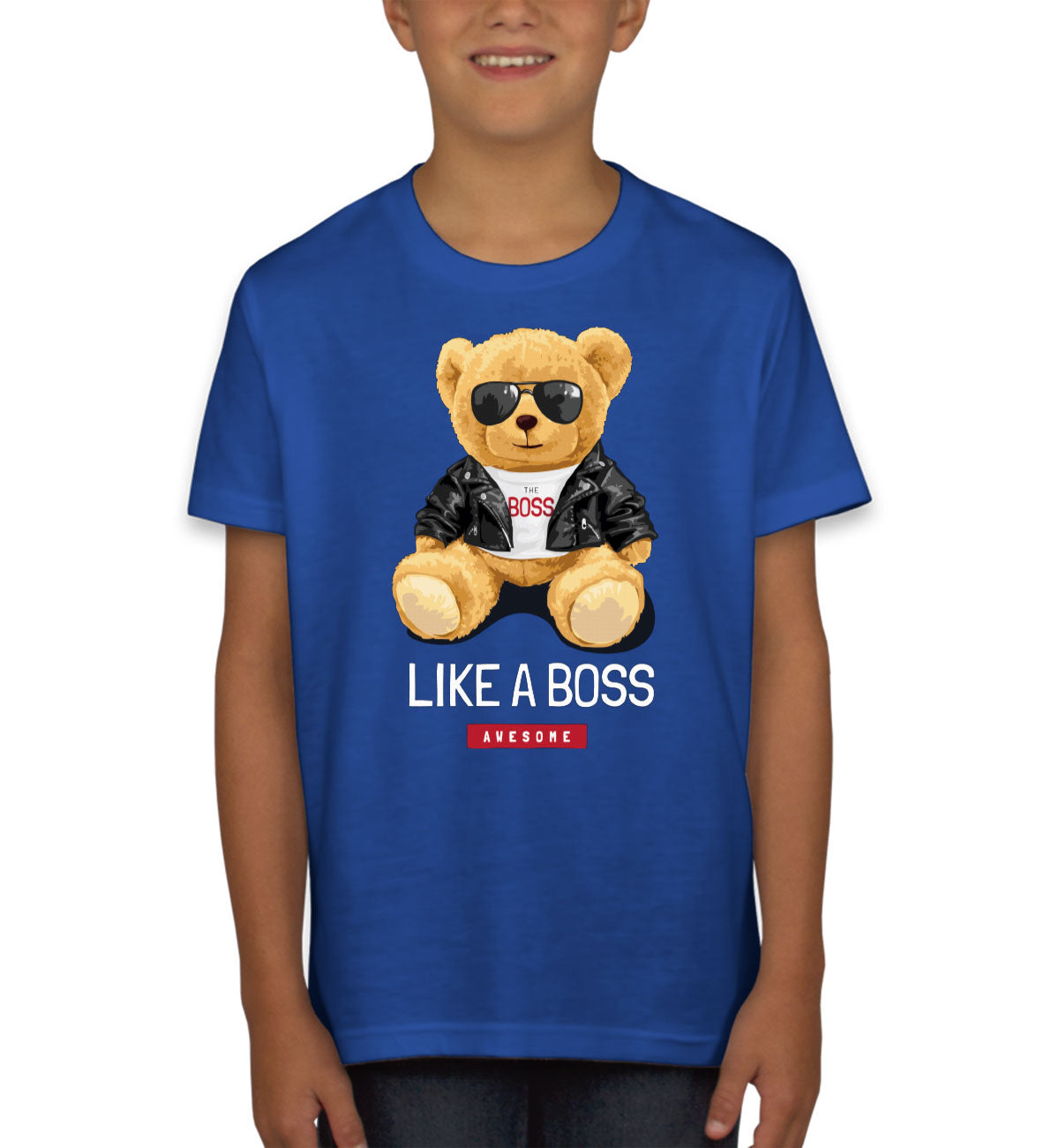 Teddy Bear Like A Boss Youth T-shirt