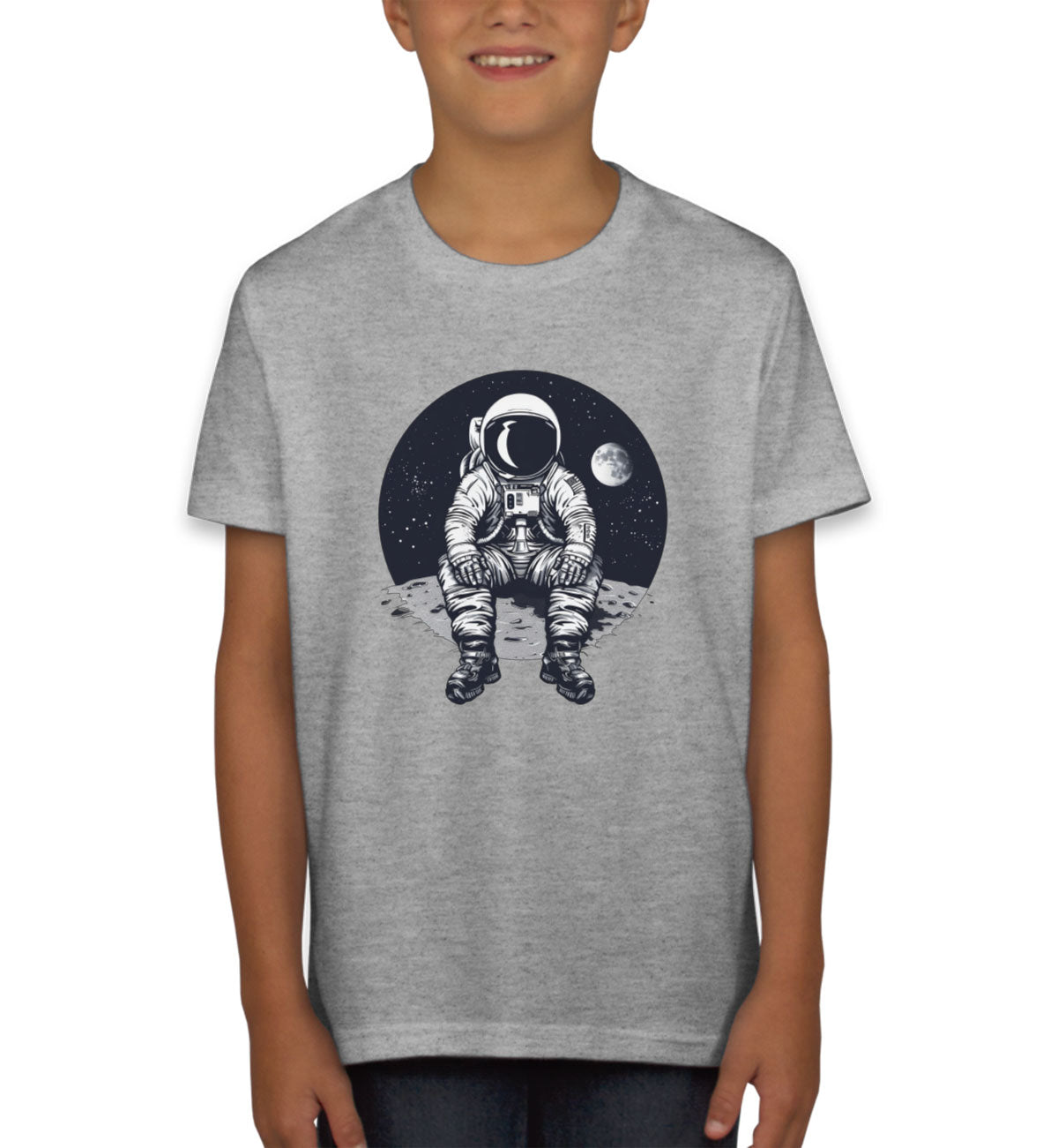 Astronaut Sitting On Moon Youth T-shirt