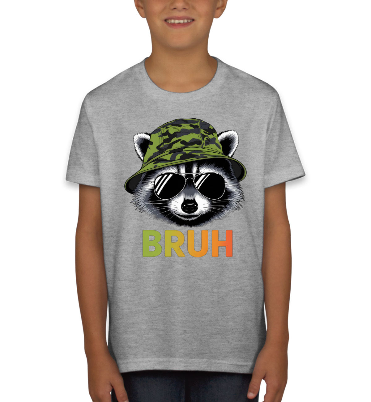 Cute Raccoon Bruh Youth T-shirt