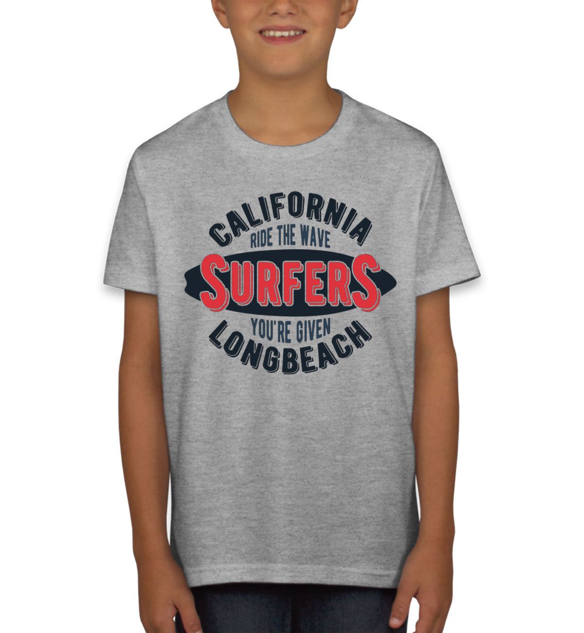 California Ride The Wave Surfers You're Given Long Beach Youth T-shirt