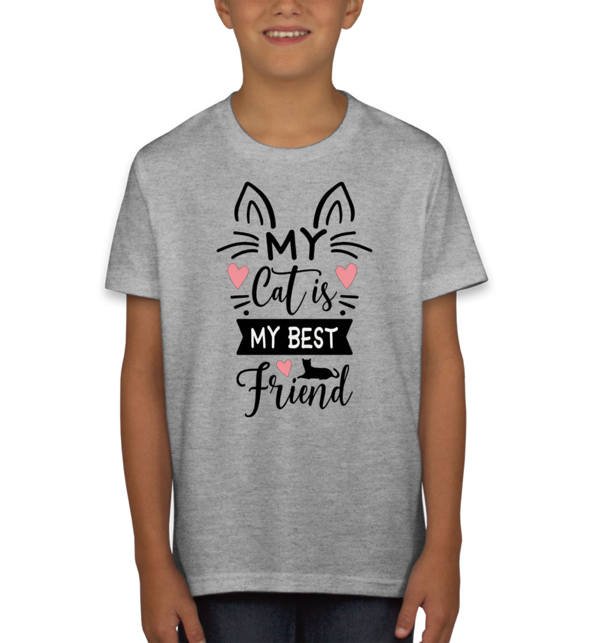 My Cat Is My Best Friend Youth T-shirt