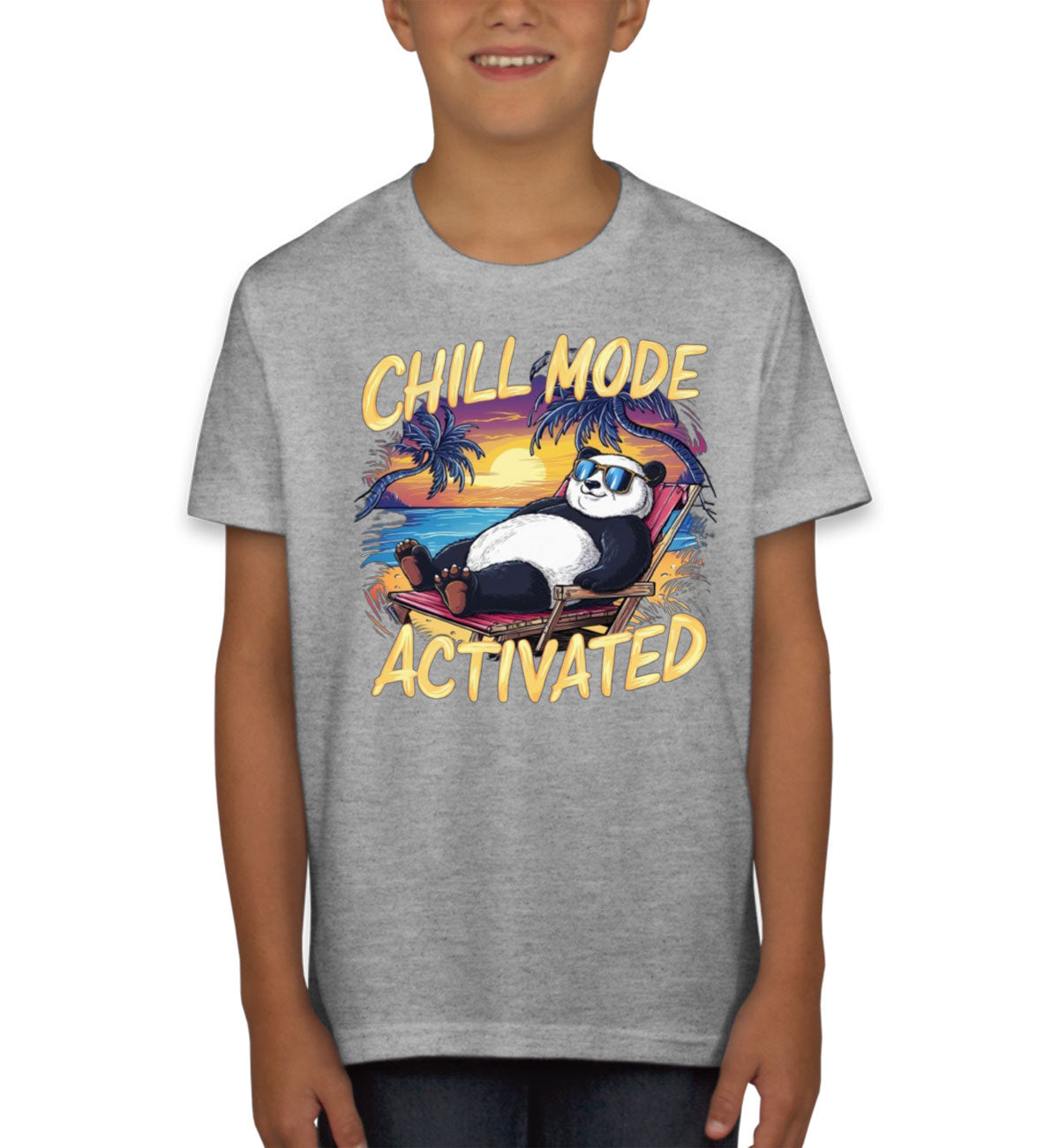 Chill Mode Activated Panda Youth T-shirt