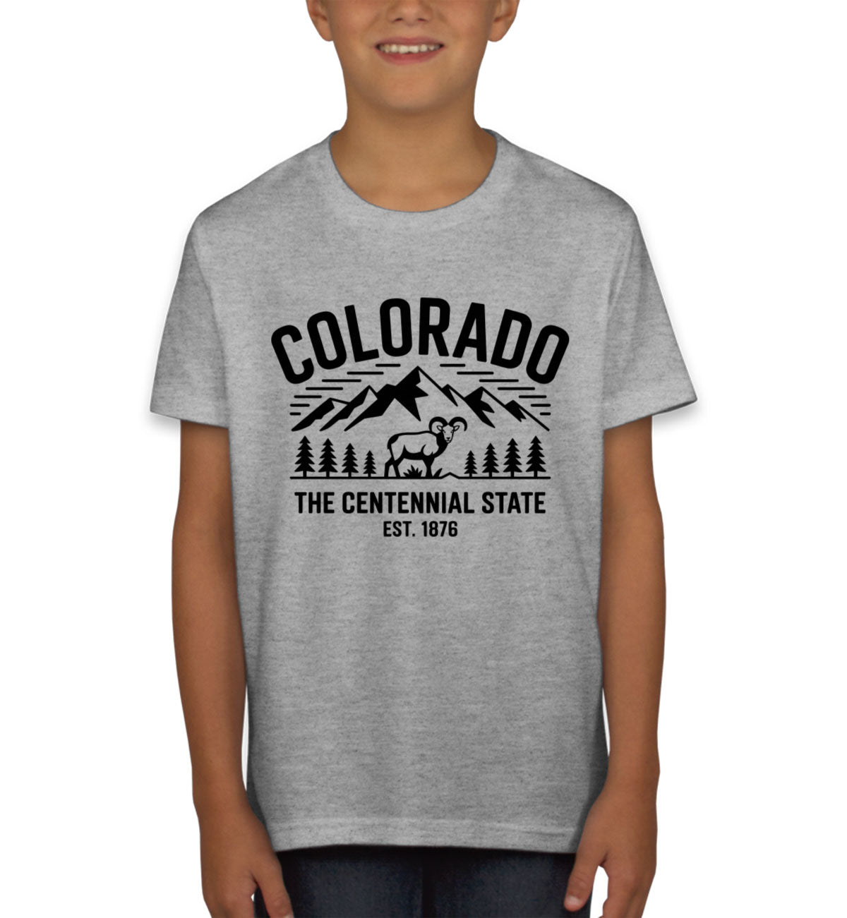 Colorado Cityscape Illustration The Centennial State Youth T-shirt