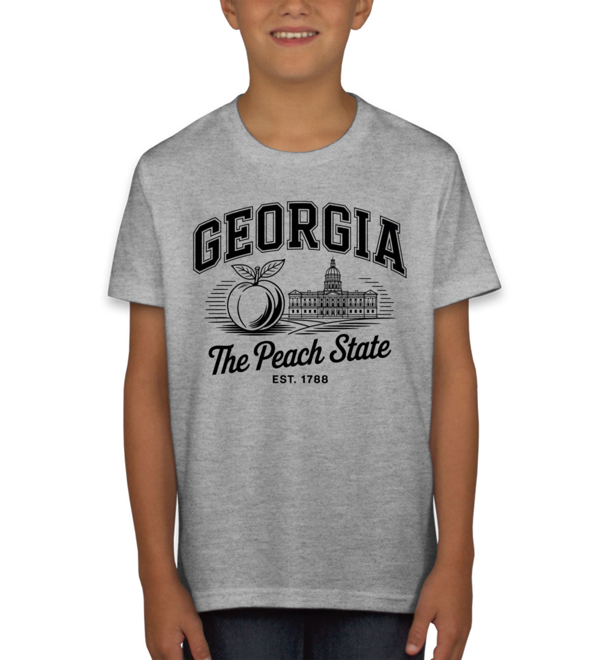 Georgia Cityscape Illustration The Peach State Youth T-shirt
