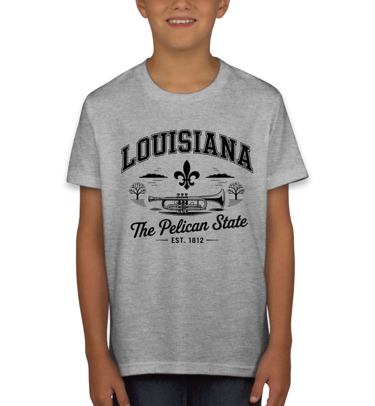 Louisiana Cityscape Illustration The Pelican State Youth T-shirt