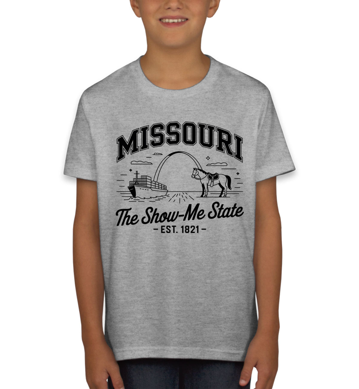 Missouri Cityscape Illustration The Show Me State Youth T-shirt