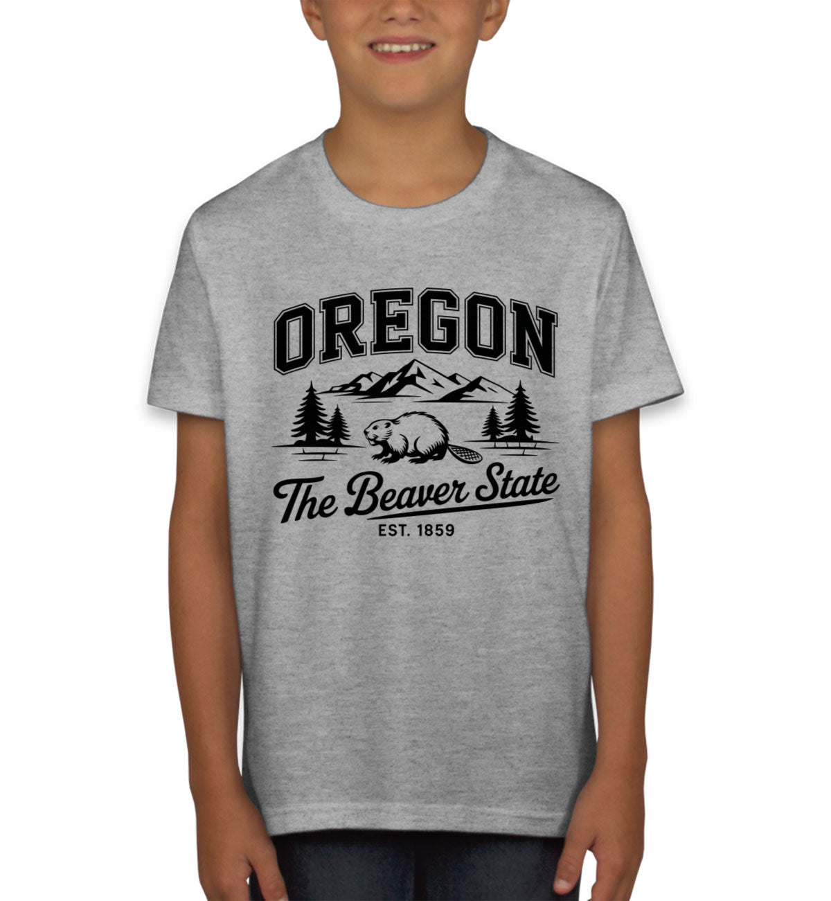 Oregon Cityscape Illustration The Beaver State Youth T-shirt