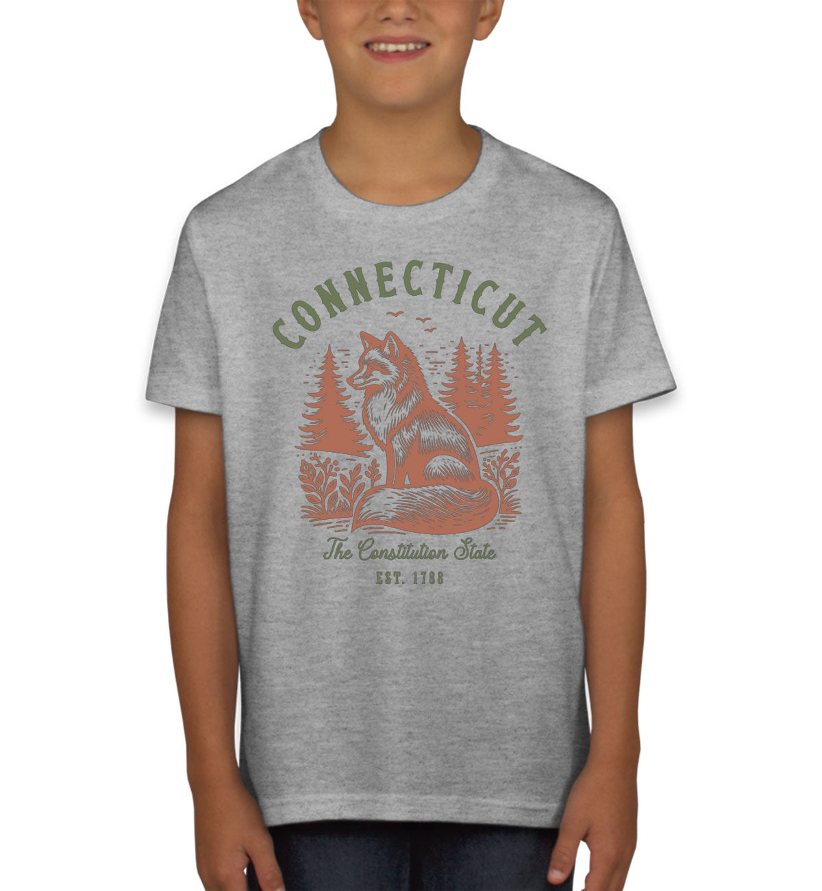 Connecticut State Vintage Youth T-shirt