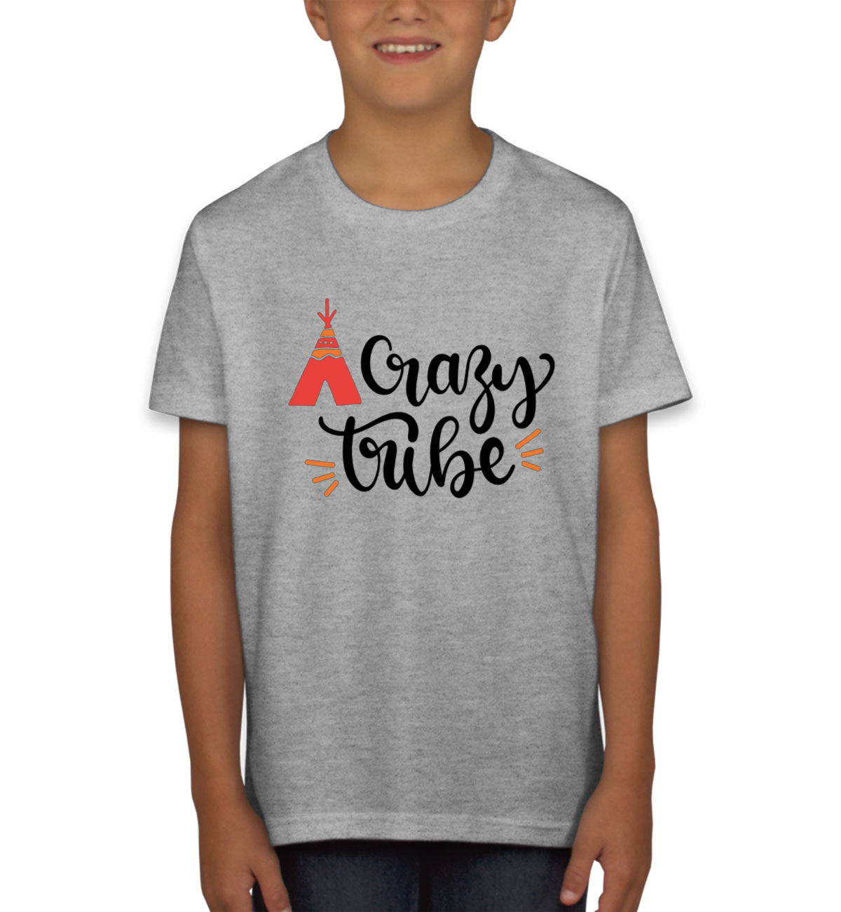 Crazy Tribe Camping Youth T-shirt