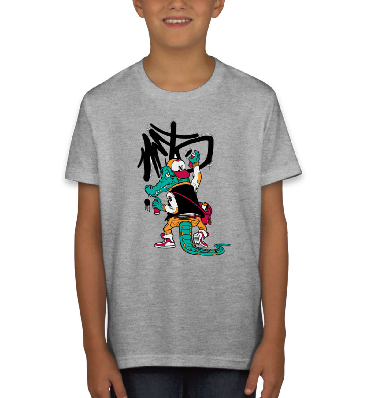 Crocodile Graffiti Youth T-shirt