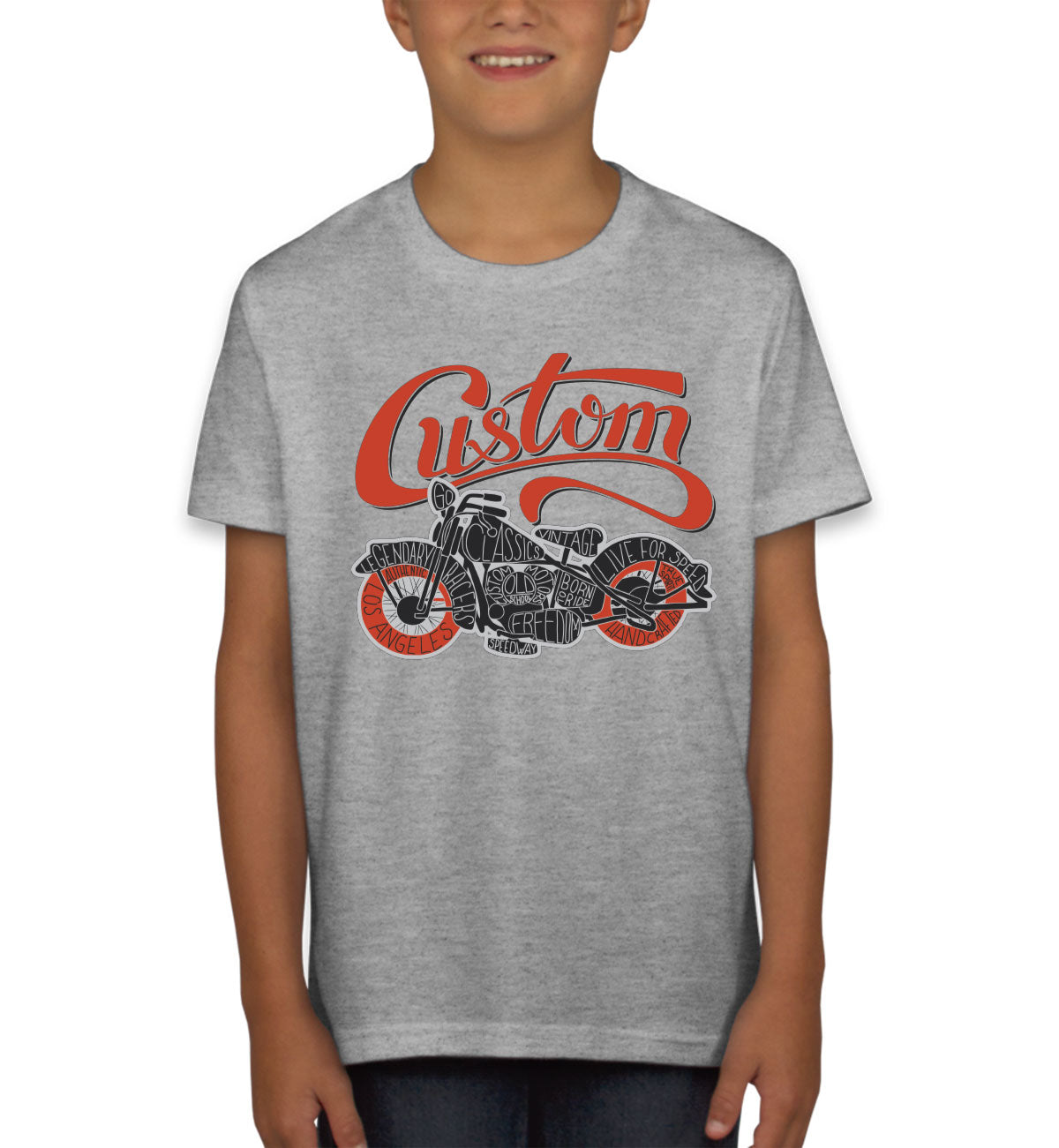 Custom Motorcycle Youth T-shirt