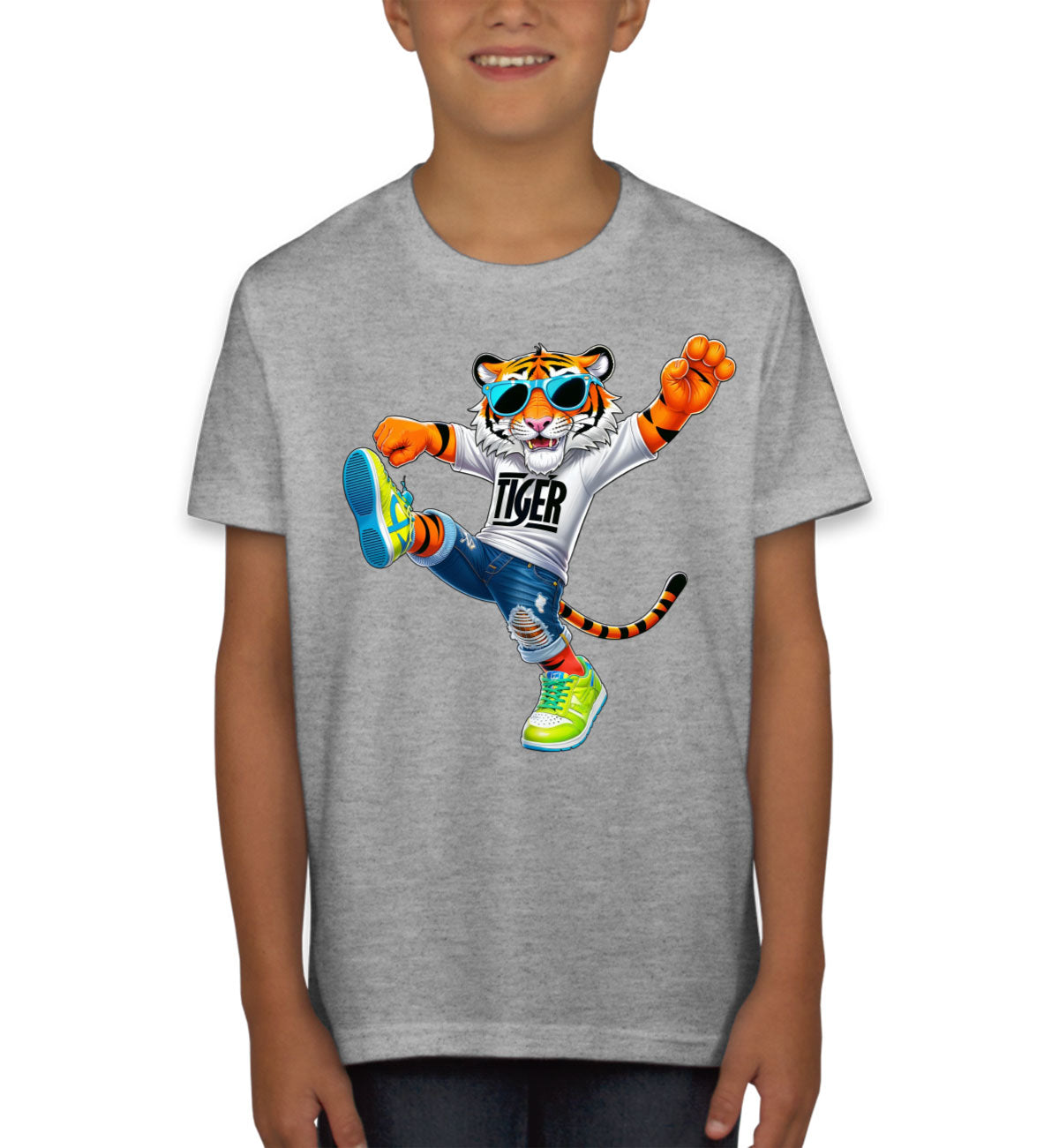 Dancing Tiger Youth T-shirt